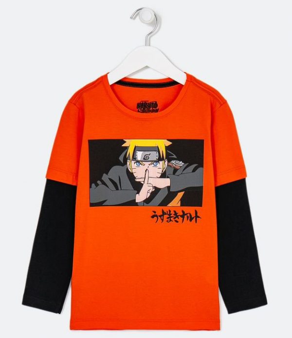 Camiseta Infantil Estampa Naruto - Tam 5 a 14 anos