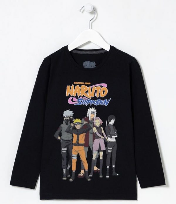 Camiseta Infantil Estampa Naruto e Amigos - Tam 5 a 14 anos