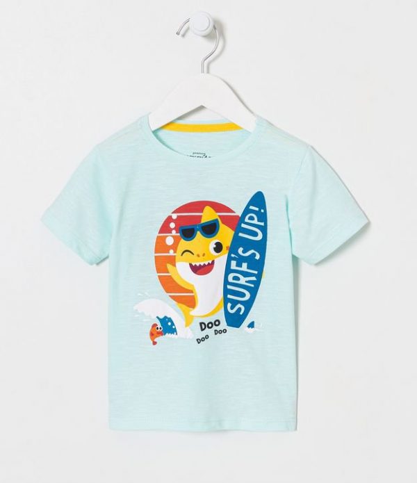 Camiseta Infantil com Estampa Baby Shark - Tam 1 a 5 Anos