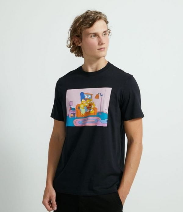 Camiseta Manha Curta em Algodão Estampa Simpsons