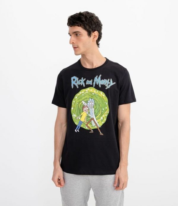 Camiseta com Estampa Rick e Morty