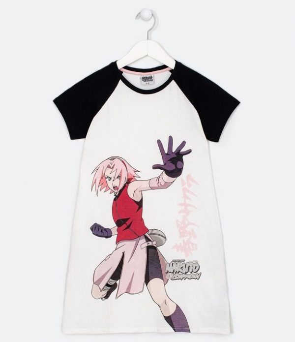 Camisola Infantil com Estampa da Sakura Naruto - Tam 7 a 14 Anos