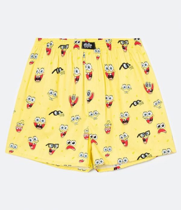 Cueca Samba Canção Tricoline Estampa Bob Esponja