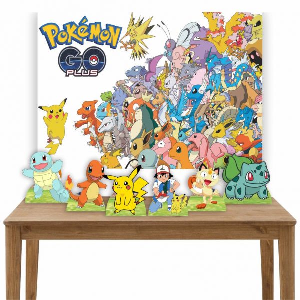 Kit 6 Displays De Mesa E Painel Pokemon