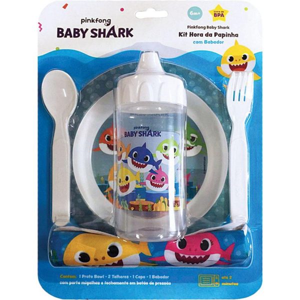 Kit A Hora Da Papinha Baby Shark Dermiwil 1277 Dermiwil