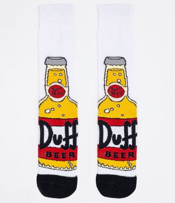 Meia Cano Longo Estampa Simpsons Duff