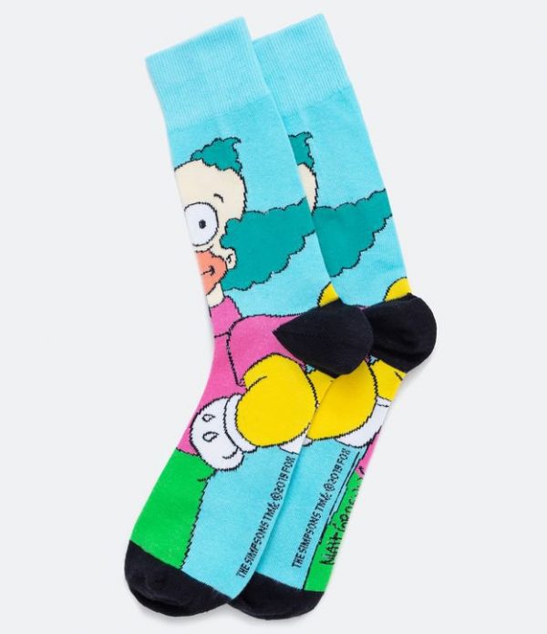 Meia Divertida Cano Longo Krusty Simpsons