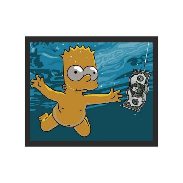 Quadro Decorativo Bart Simpson Nevermind