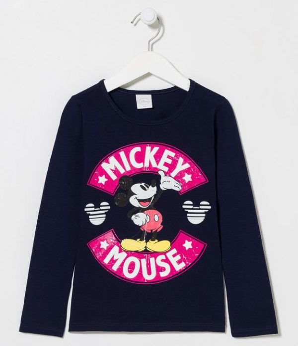 Blusa Infantil com Estampa do Mickey - Tam 5 a 14 anos