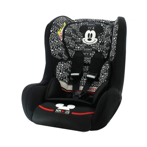 Cadeirinha Para Auto Team Tex Disney Trio Mickey Mouse Preta Suporta De 0 A 25 Kg