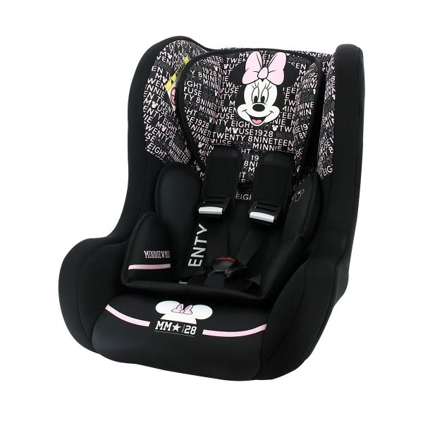 Cadeirinha Para Auto Team Tex Disney Trio Minnie Mouse Preta Suporta De 0 A 25 Kg