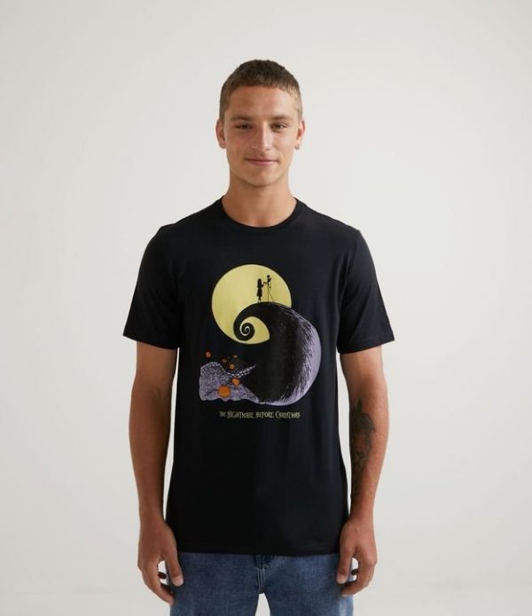 Camiseta Manga Curta Estampa Jack e Sally