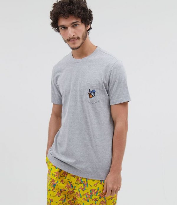 Camiseta Manga Curta Estampa Pato Donald