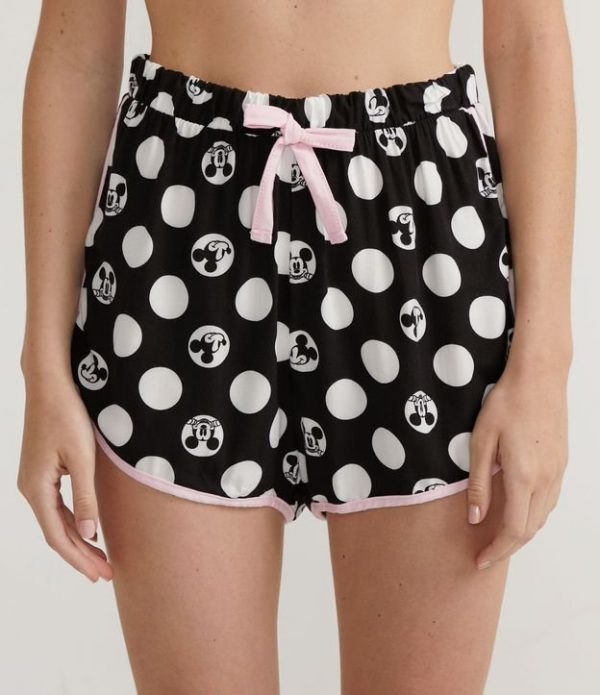 Short de Pijama em Viscolycra com Estampa Poá Mickey