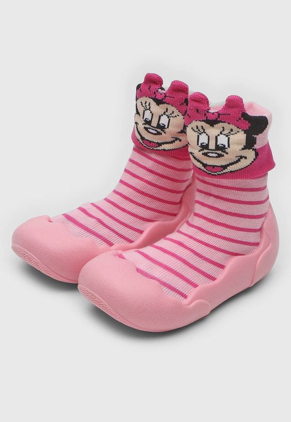 Infantil - Sapatilha Grendene Disney Meia Comf Rosa