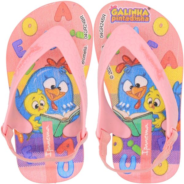 Infantil - Sandália de Dedo Baby Ipanema Galinha Pintadinha Fun Menina Ipanema Rosa