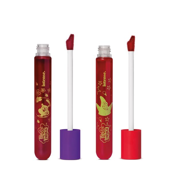 Combo Intense Bob Esponja Hámburguer de Siri: Lip Tint Rosa 5,5 ml + Lip Tint Coral 5,5ml