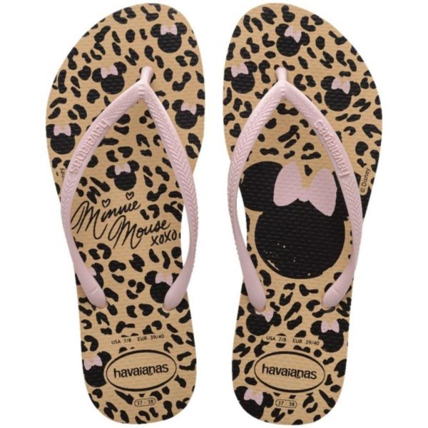 Chinelo Havaianas Slim Disney Feminino - Bege