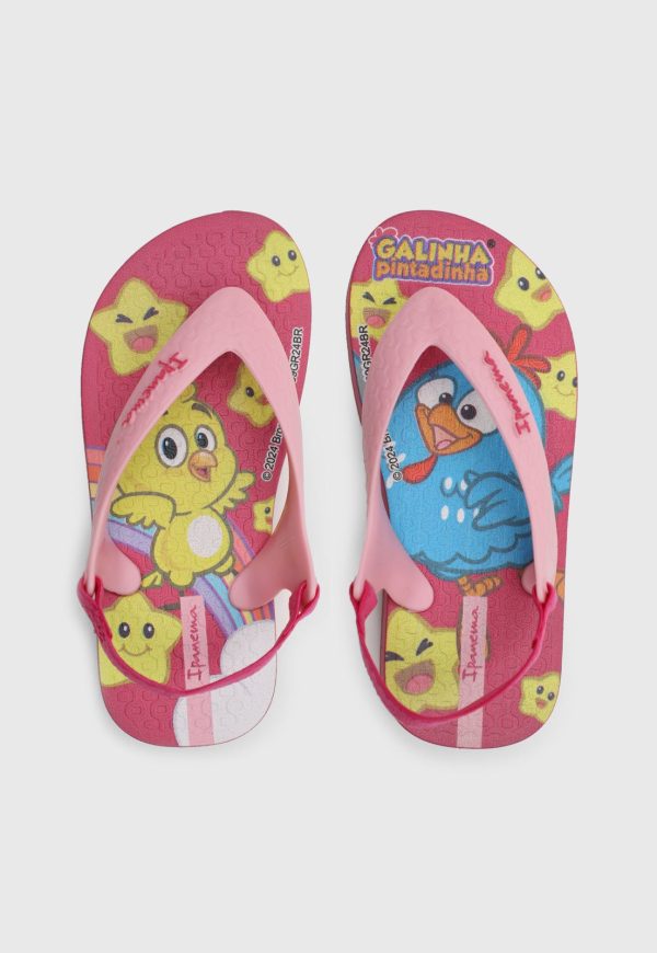 Infantil - Chinelo Ipanema Galinha Pintadinha Rosa