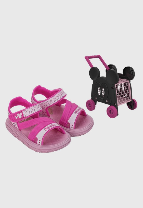 Infantil - Sandália Grendene Disney Baby Carro Rosa