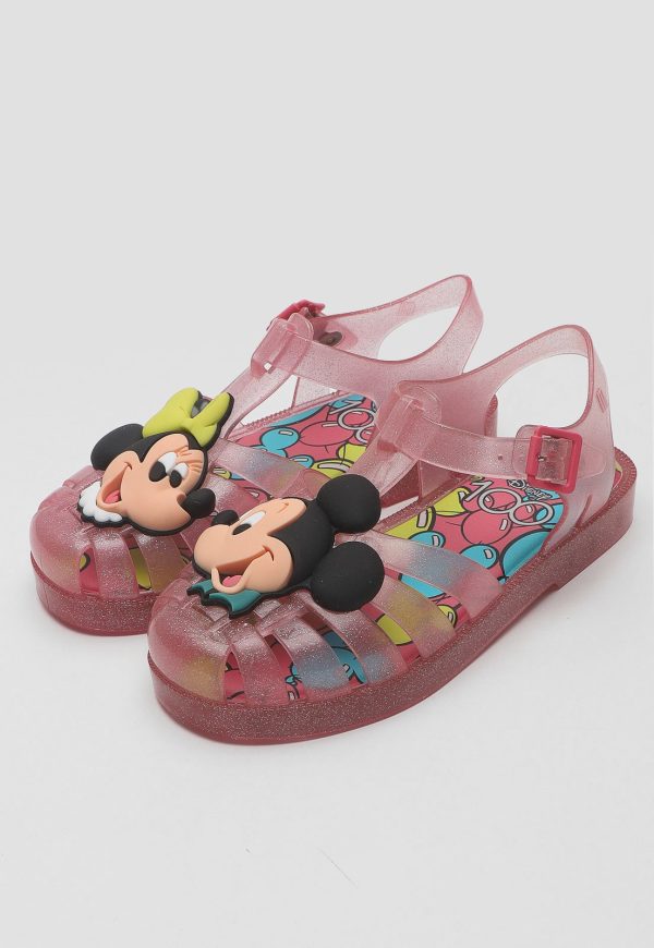 Infantil - Sandália Mini Melissa Possession + Disney Rosa