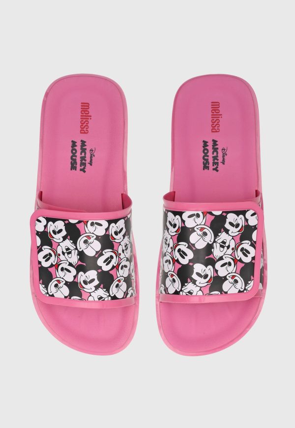 Rasteira Melissa Brave + Mickey Mouse Rosa