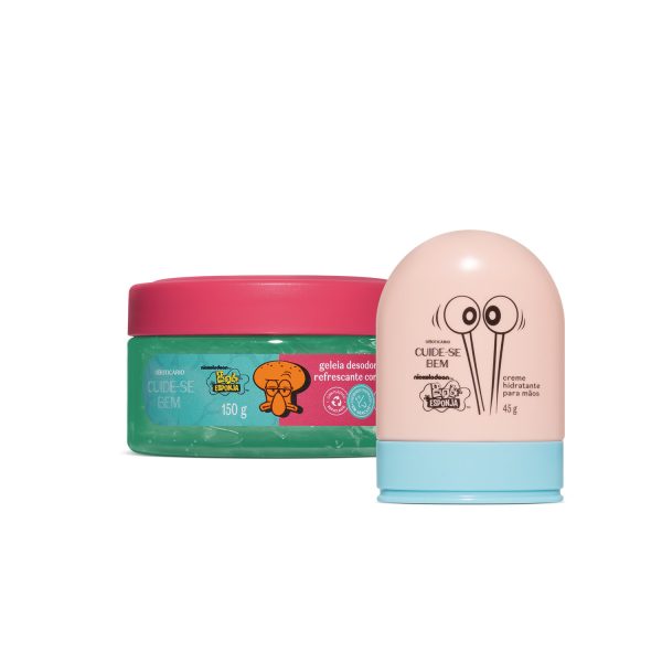 Combo Cuide-se Bem Bob Esponja: Geleia Corporal 150g + Creme Para as Mãos 45g