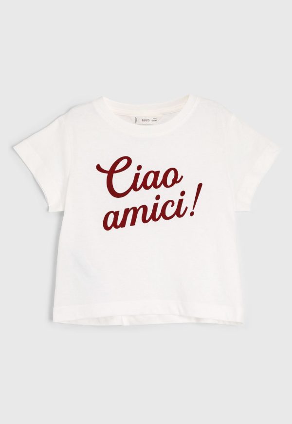 Infantil - Camiseta MANGO Ciao Amici Off-White