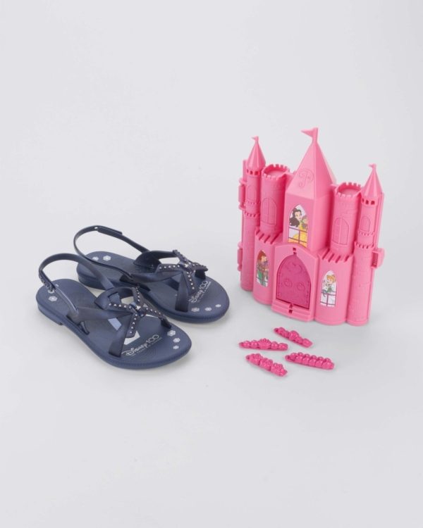 Infantil - Sandália com Acessório Disney Castelo Real Grendene Azul