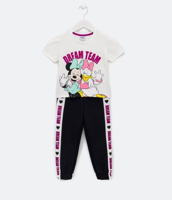 Conjunto Infantil em Cotton com Estampa Minnie e Margarida