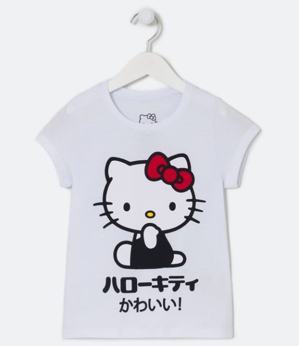Blusa Infantil com Estampa Hello Kitty - Tam 5 a 14 anos