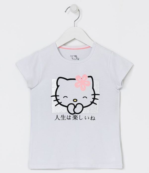 Blusa Infantil com Estampa da Hello Kitty - Tam 5 a 14 anos