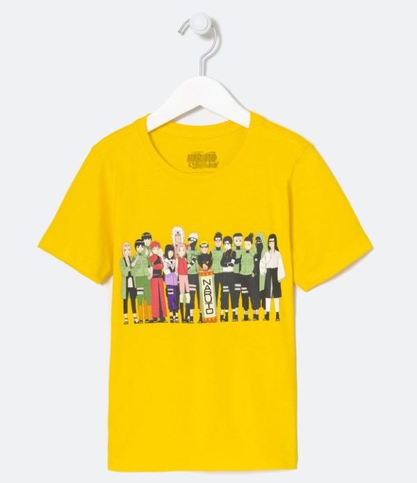Camiseta Infantil Estampa Personagens Naruto - Tam 5 a 14 anos