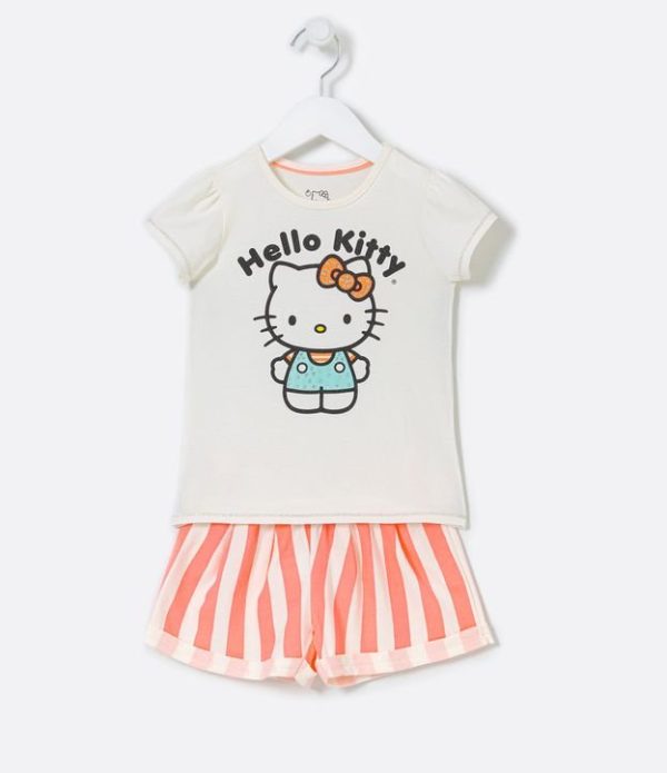 Conjunto Infantil com Estampa Hello Kitty - Tam 1 a 5 anos