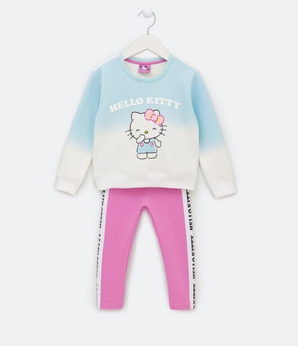 Conjunto Infantil em Moletom com Estampa da Hello Kitty - Tam 1 a 5 anos