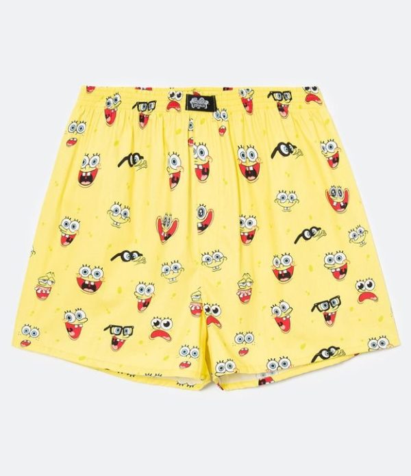Cueca Samba Canção Tricoline Estampa Bob Esponja