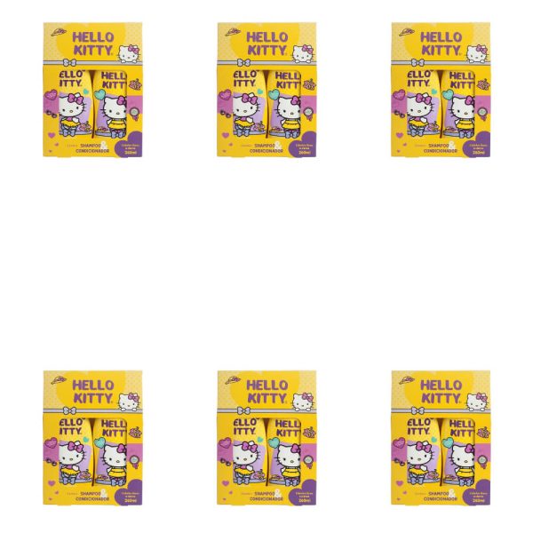 Hello Kitty Shampoo + Condicionador Cabelos Finos 260Ml (Kit C/06)
