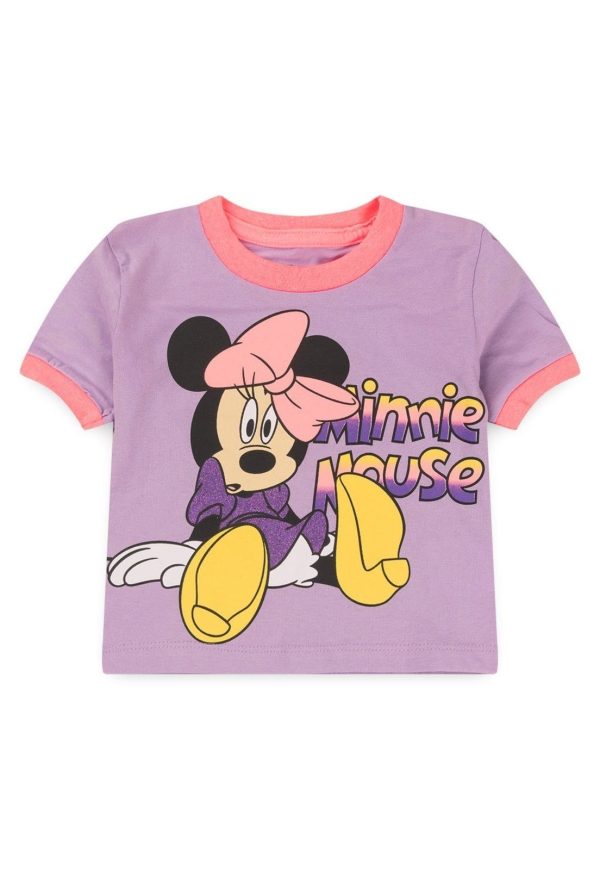 Infantil - Camiseta Menina Minnie Lilás Disney