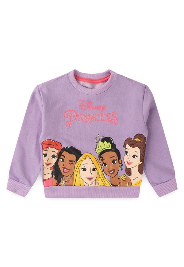 Infantil - Casaco Feminino em Moletom Princesas Disney