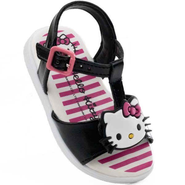 Infantil - Sandália Hello Kitty baby by WorldColors - Preto