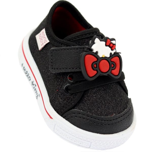 Infantil - Tênis Feminino Hello Kitty by WorldColors - Preto Gliter
