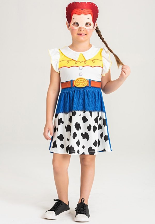 Infantil - Vestido Disney Menina Jessie Toy Story com Máscara