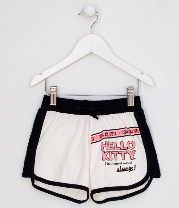 Short Runner Infantil com Estampa Hello Kitty - Tam 5 a 14 anos