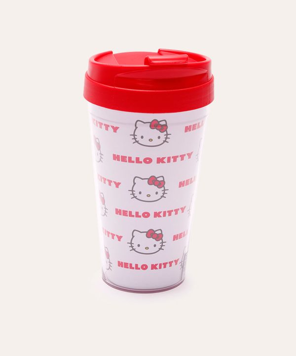 copo de viagem hello kitty 500 ml branco