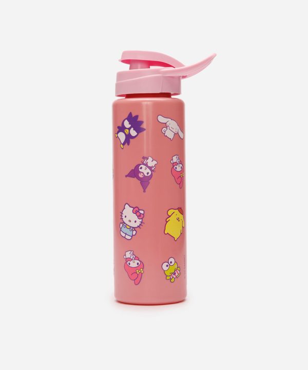 garrafa de plástico hello kitty e amigos 750ml rosa