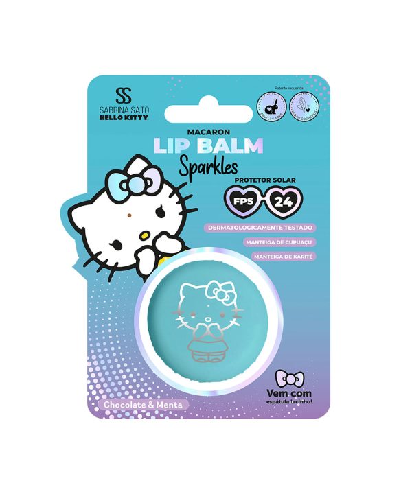 lip balm sparkles hello kitty sabrina sato chocolate e menta 8g vermelho